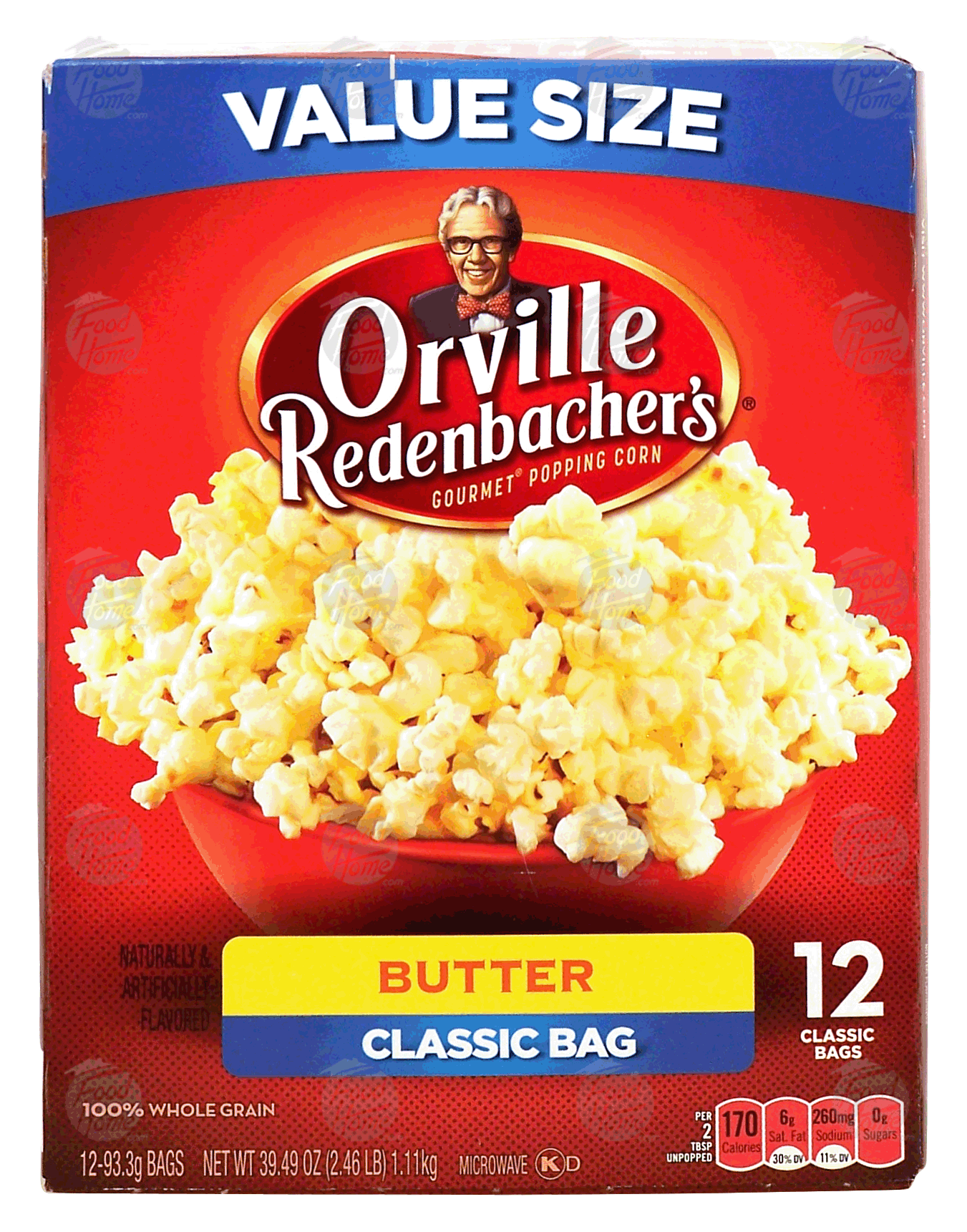 Orville Redenbacher's Classic Bag value size microwave popping corn, butter, 100% whole grain, 12 classic bags Full-Size Picture